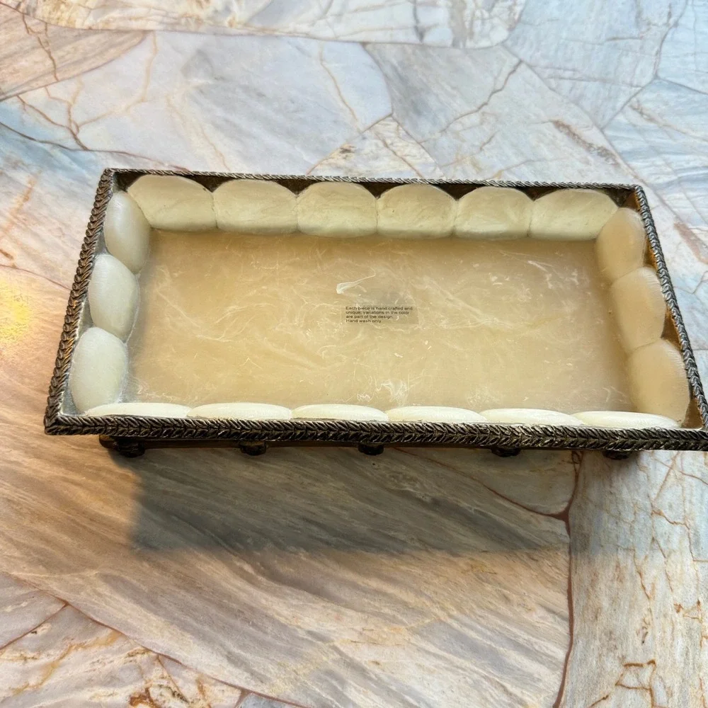 Decorative Tray Vanity Catch All Trinket Dish Antique Style Ornate